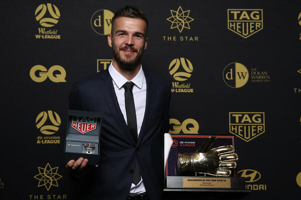 Wellington Phoenix's Filip Kurto took out the Goalkeeper of the Year Award