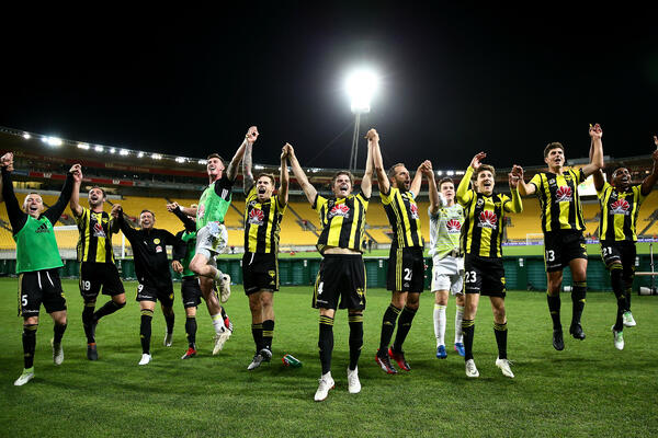 Wellington Phoenix players celebrate