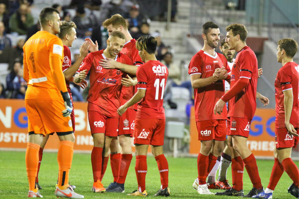 Wollongong Wolves celebrate a goal - Pic courtesy of Football NSW