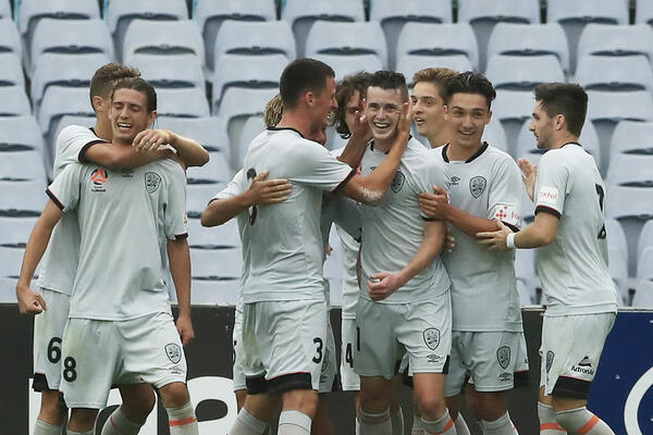 Brisbane Roar celebrate Y-League goal