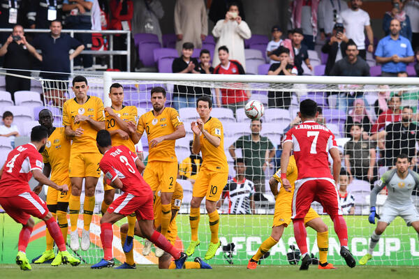 Jordan almost double their lead from a free-kick.