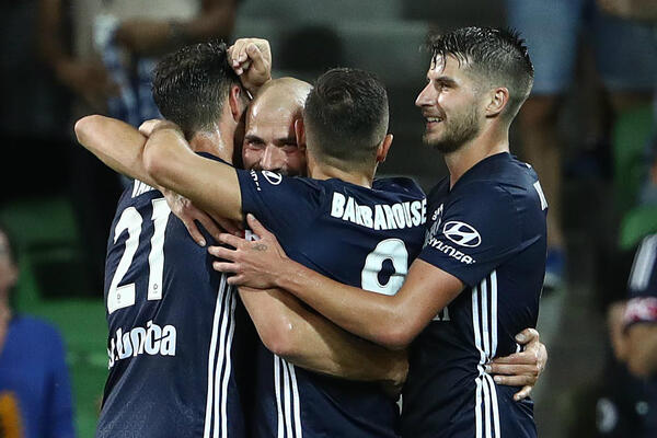 Melbourne Victory celebrate